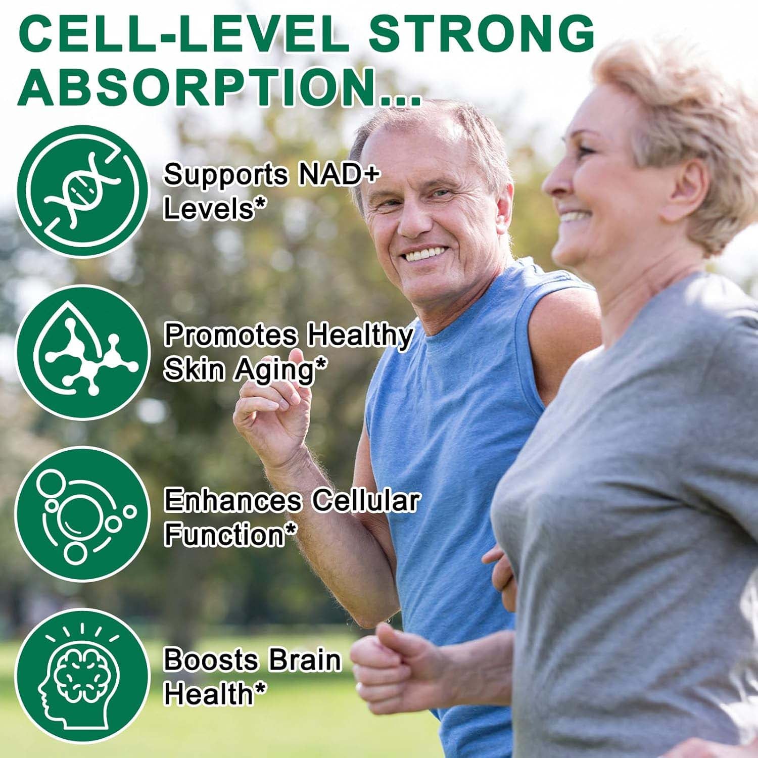 GLPIFIREMAX NAD Supplement, NAD Nicotinamide Riboside 910 Mg for Men and Women, Liposomal Nicotinamide Riboside Resveratrol, for Anti-Aging, Energy, Focus, Boost NAD+ - 120 Capsules