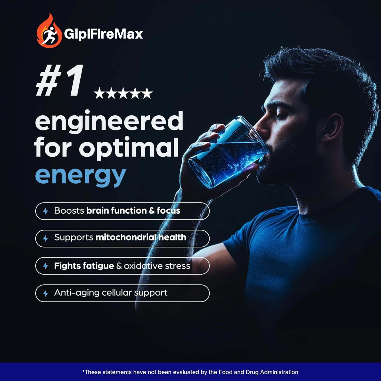 GLPIFIREMAX Methylene Blue Pharmaceutical Grade 2oz– USP Grade 1% Solution with Balanced Electrolyte SolutionThird-Party Tested Brain Health Supplement for Humans –No Formaldehyde High Cognitive Support
