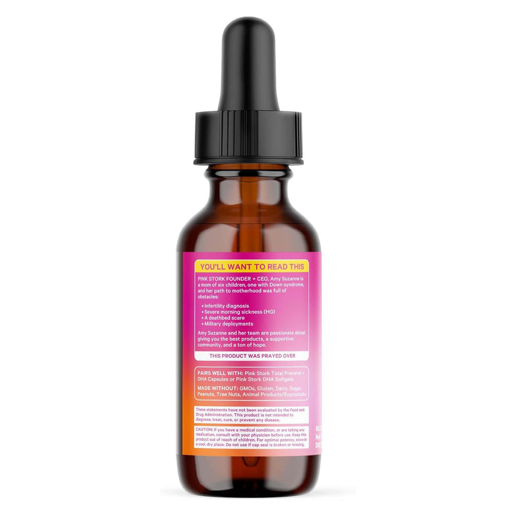 GlplFlreMax Liquid Folate: Whole-Food Vitamin B9 from Lemon Peels, Natural Folic Acid with Vitamin C, Liquid Prenatal Vitamins for Women, Pregnancy Must Haves, Women-Owned, 2 oz