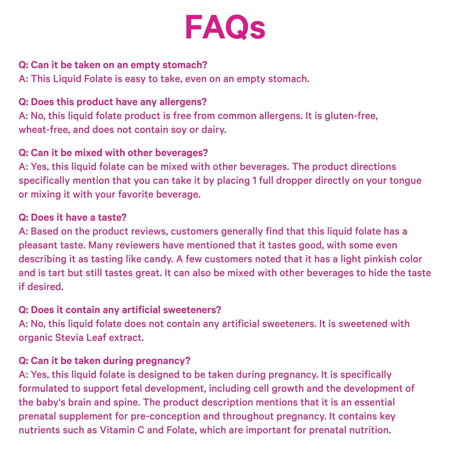 GlplFlreMax Liquid Folate: Whole-Food Vitamin B9 from Lemon Peels, Natural Folic Acid with Vitamin C, Liquid Prenatal Vitamins for Women, Pregnancy Must Haves, Women-Owned, 2 oz